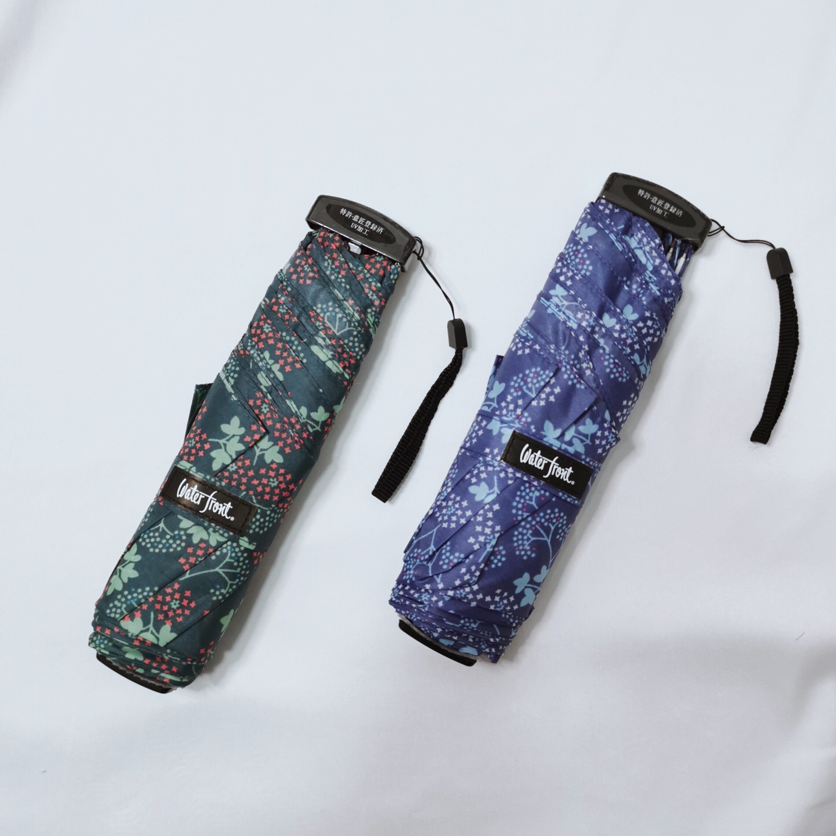 waterfront晴雨两用日系和风晴雨伞扁平口袋超轻防晒伞