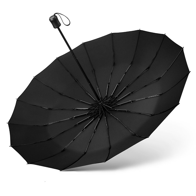 waterfront日本复古防风折叠黑色雨伞男女晴雨两用伞