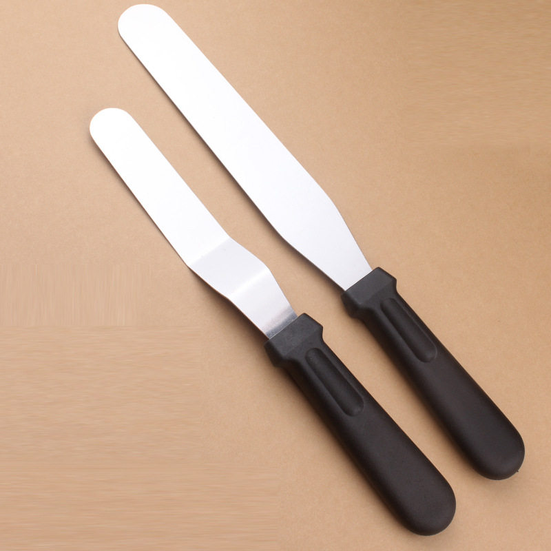 胶柄直抹刀弯抹刀曲吻抹刀蛋糕奶油刮刀裱花曲吻刀6/8/10寸_双氙车灯