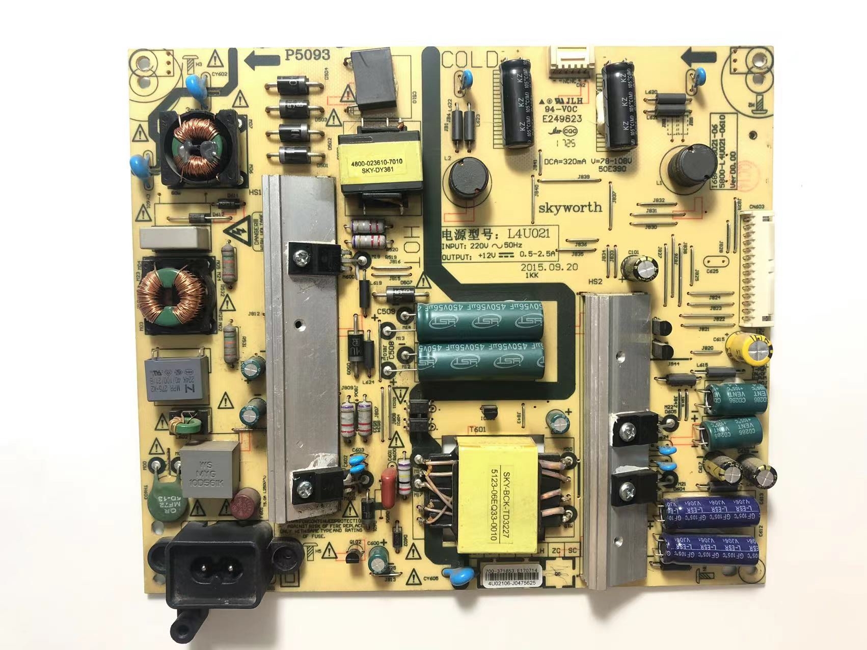 创维43e620049e620049g649e6000电源5800-l4u021-05200610pcb电路板