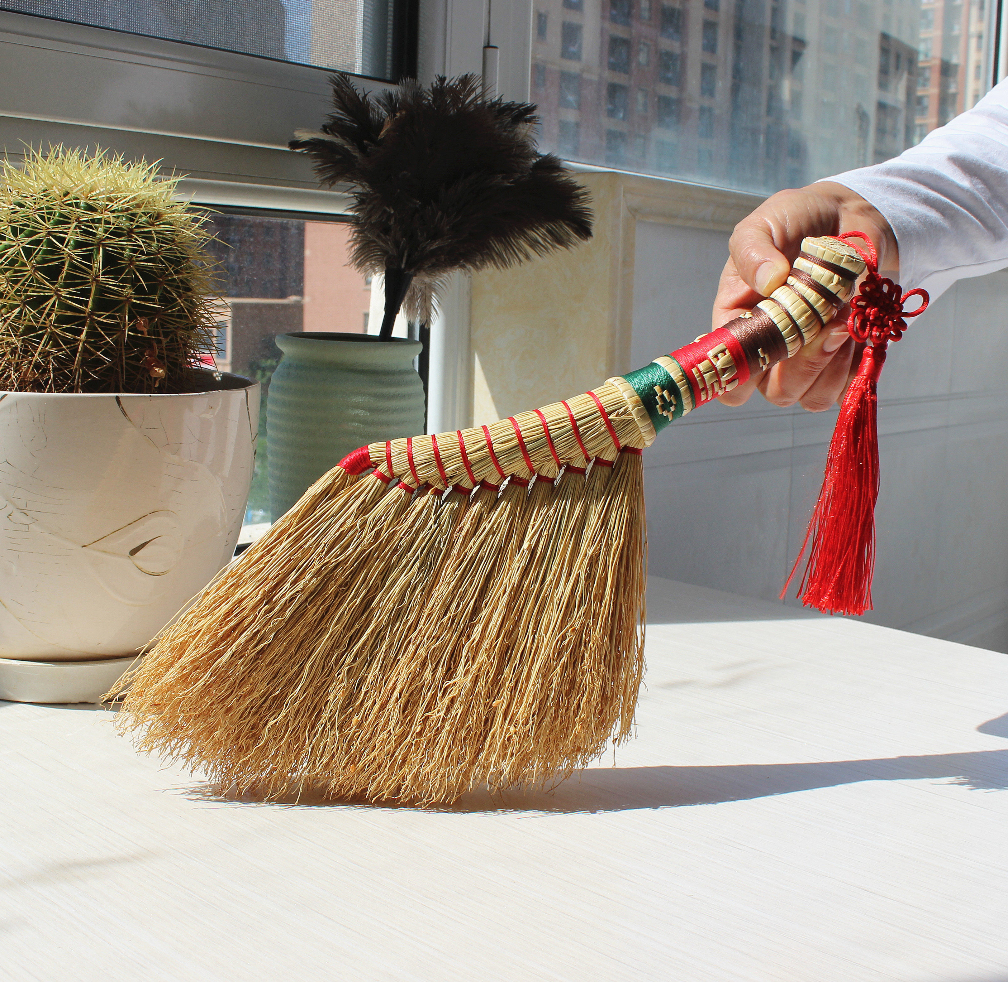 高粱笤帚炕床家用清洁神器桌面扫把镇宅辟宝宝扫把