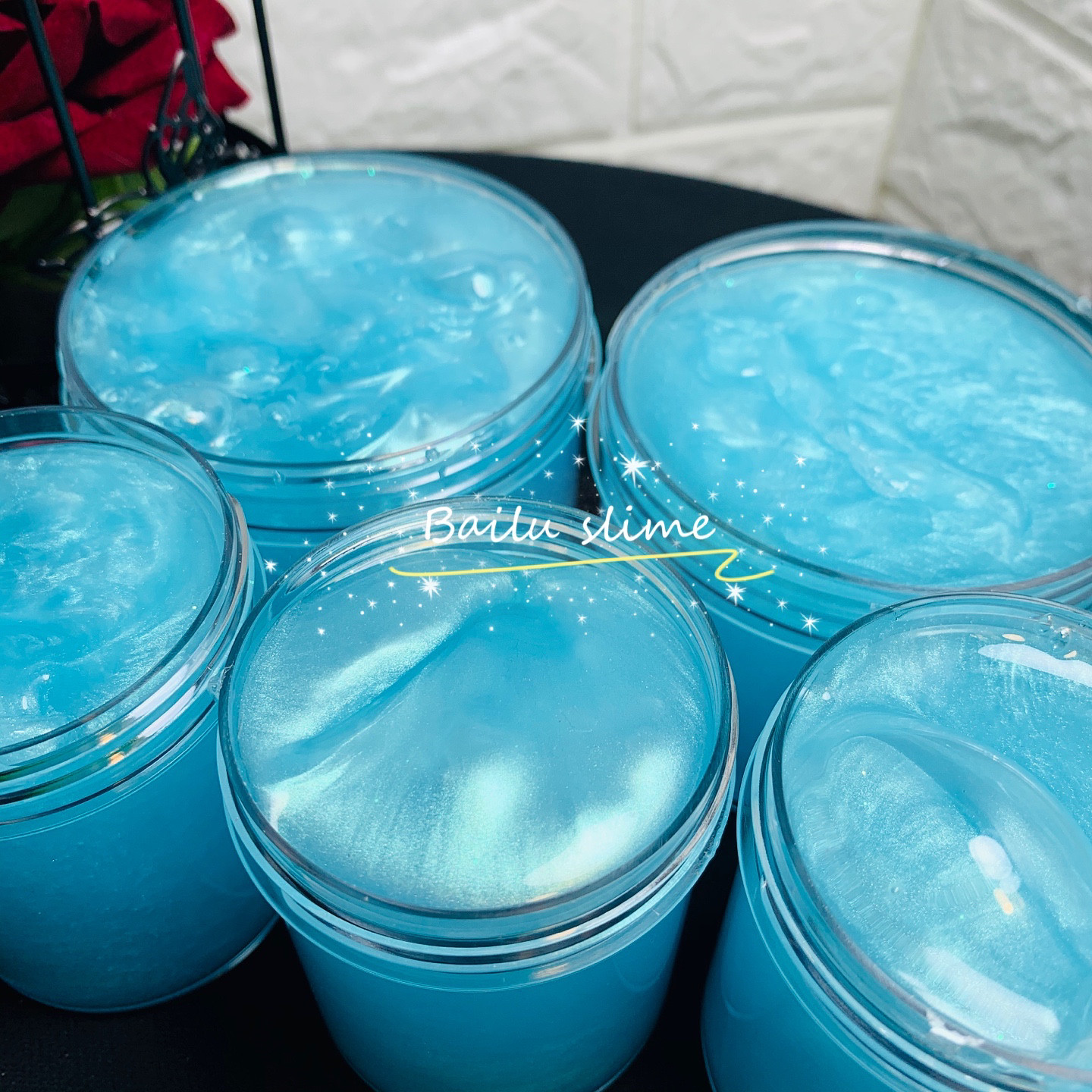 蓝涩 高浓液态玻璃起泡胶 颜值没错惹 成品slime白露解压玩具包邮