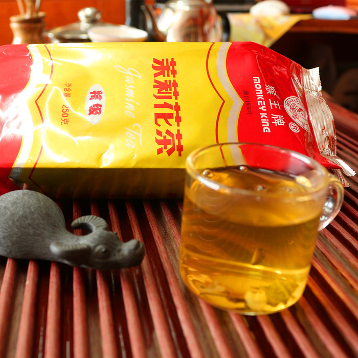 茉莉花茶湖南猴王特级花茶浓香型老味道四袋共1000g新茶包邮