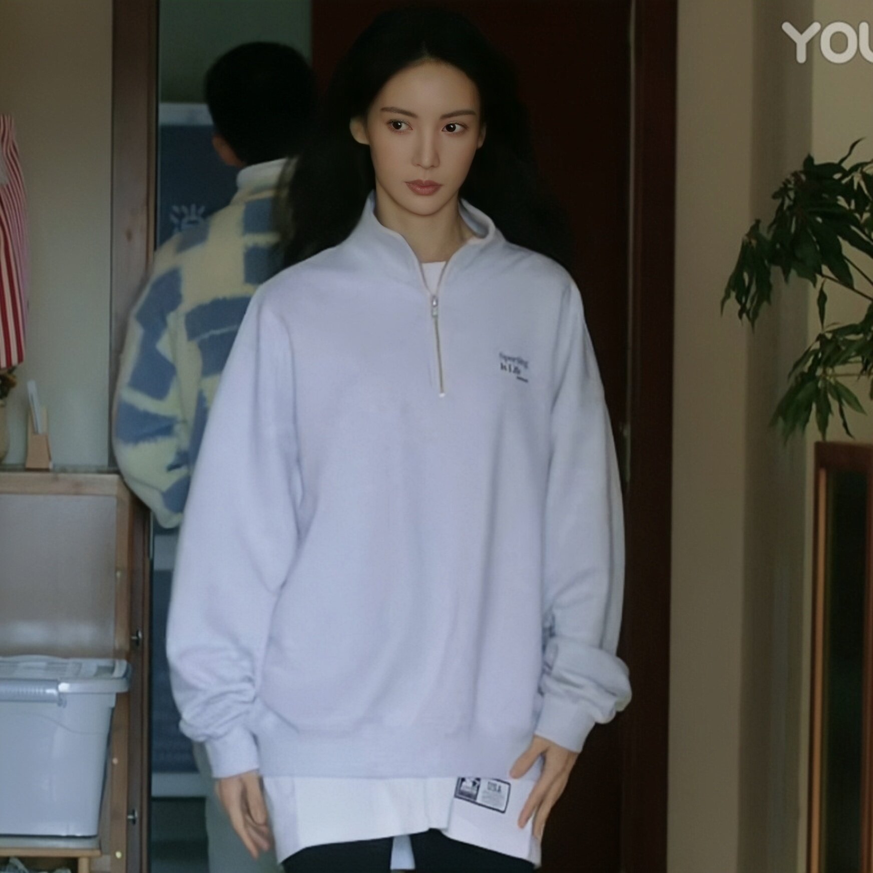 原版炽道金晨罗娜同款卫衣冬季翻领字母印花卫衣