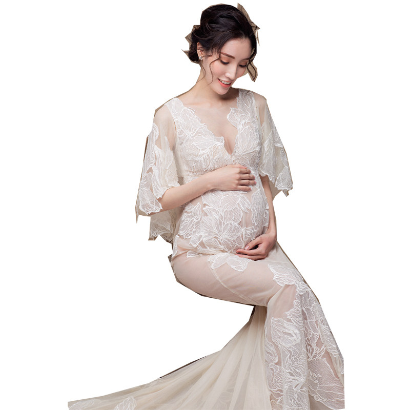 8116展会新款孕妇拍摄唯美美仙儿性感蕾丝纱裙影楼服装