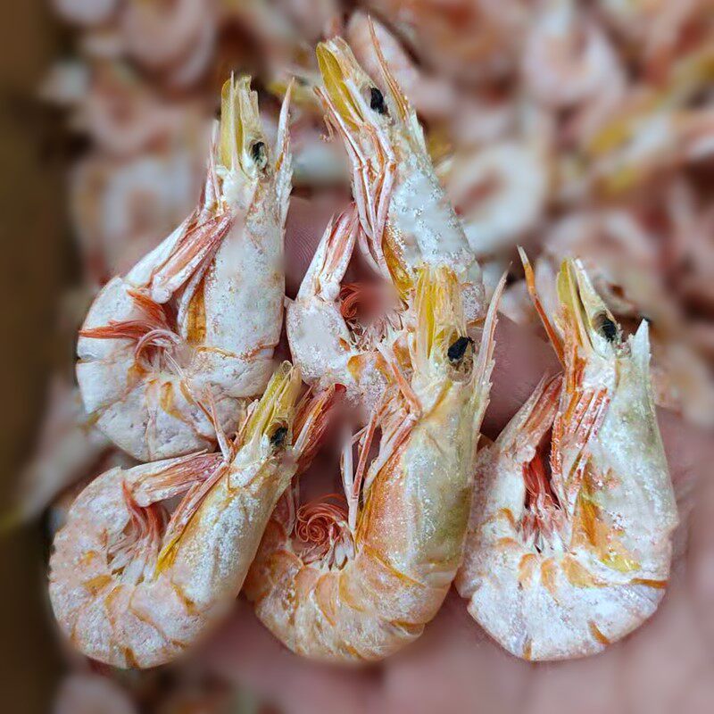 汕尾海沙虾干即食厚壳虾活虾鲜晒无盐去壳零食虾干