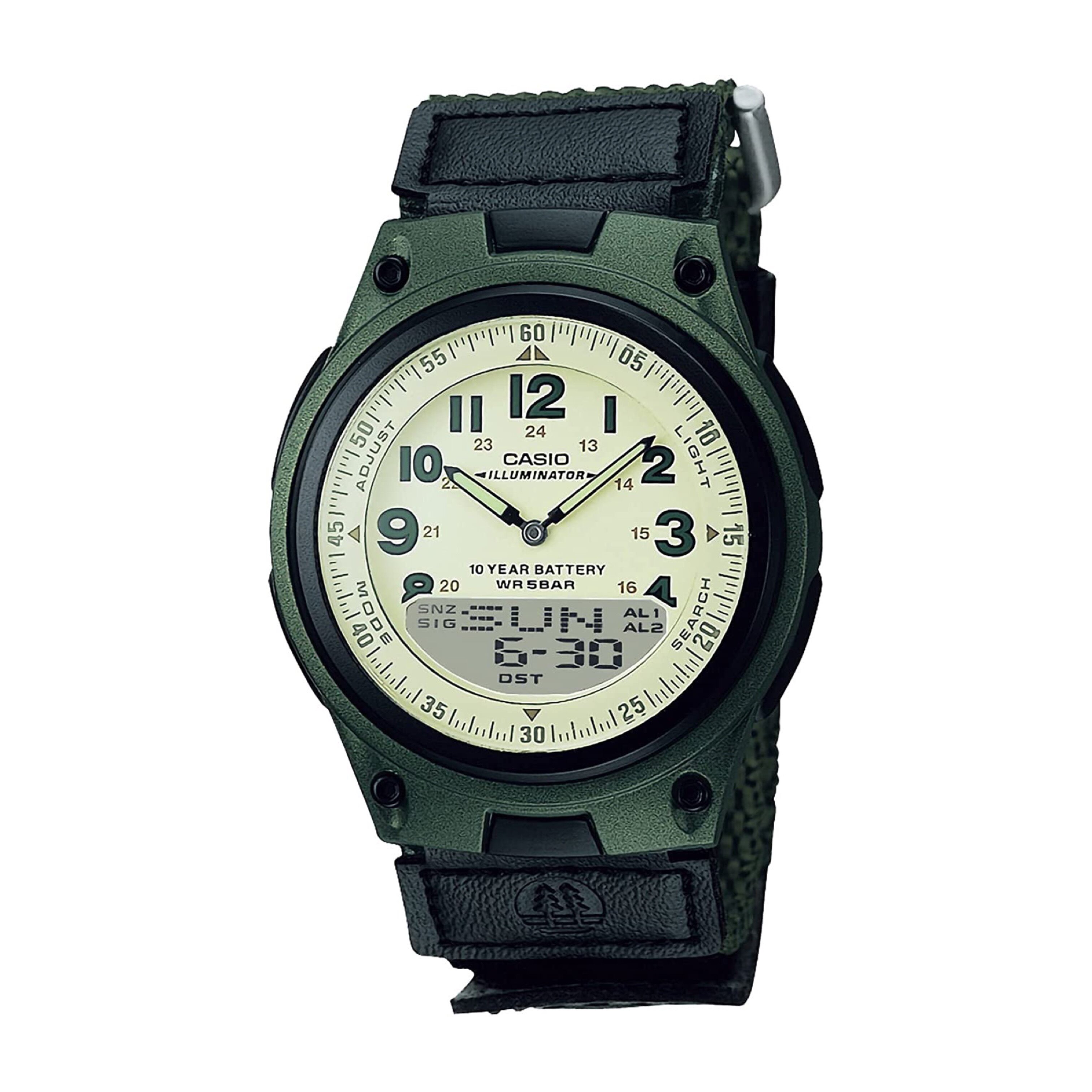 日本专柜卡西欧复古森林人双显防水手表forester小红日韩腕表