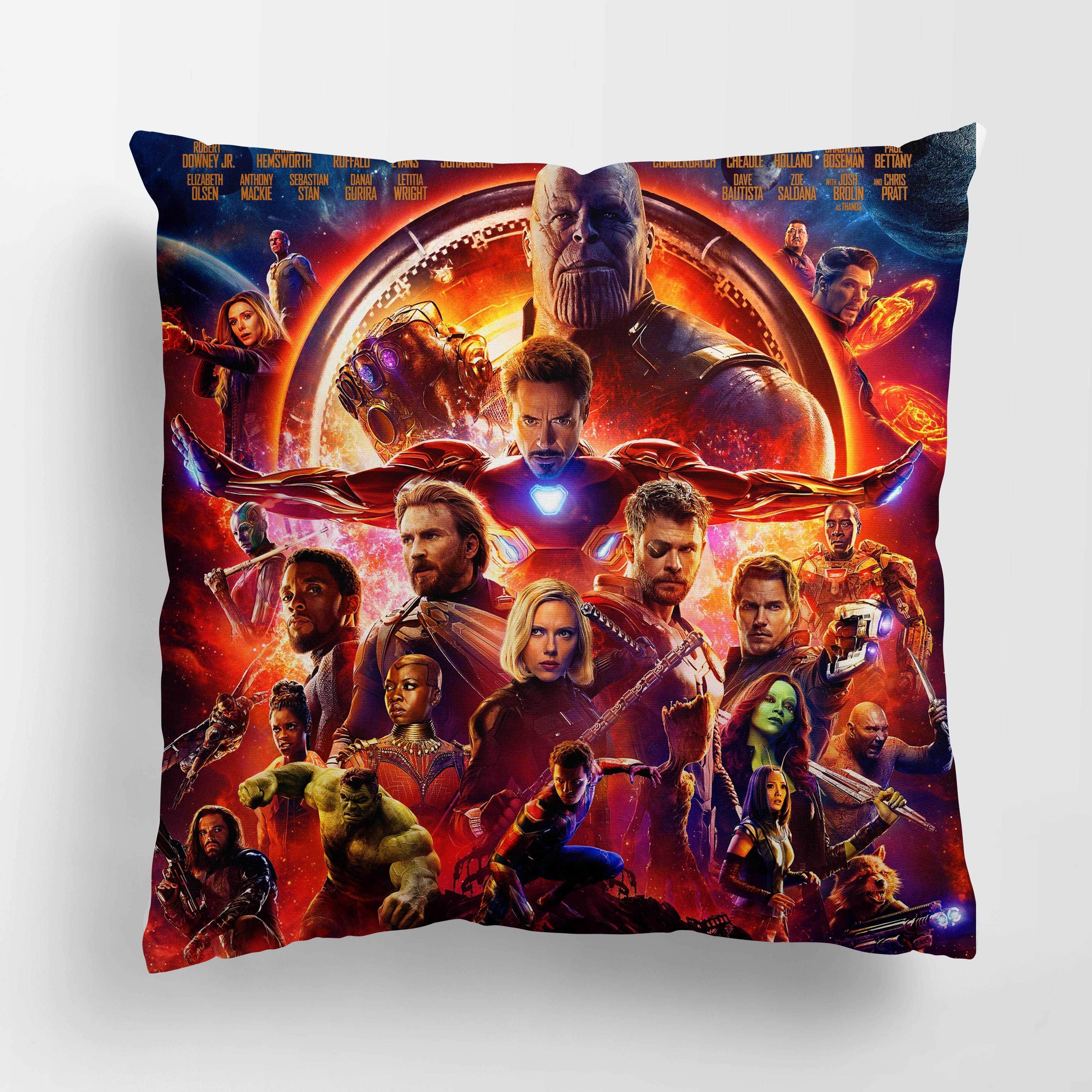 漫威复仇者联盟周边钢铁侠美国队长同款抱枕枕头腰靠抱枕被