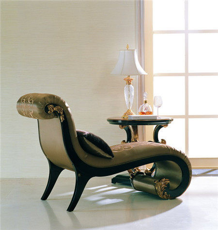 欧式贵妃实木卧室美人休闲沙发椅子雕花法式贵妃椅