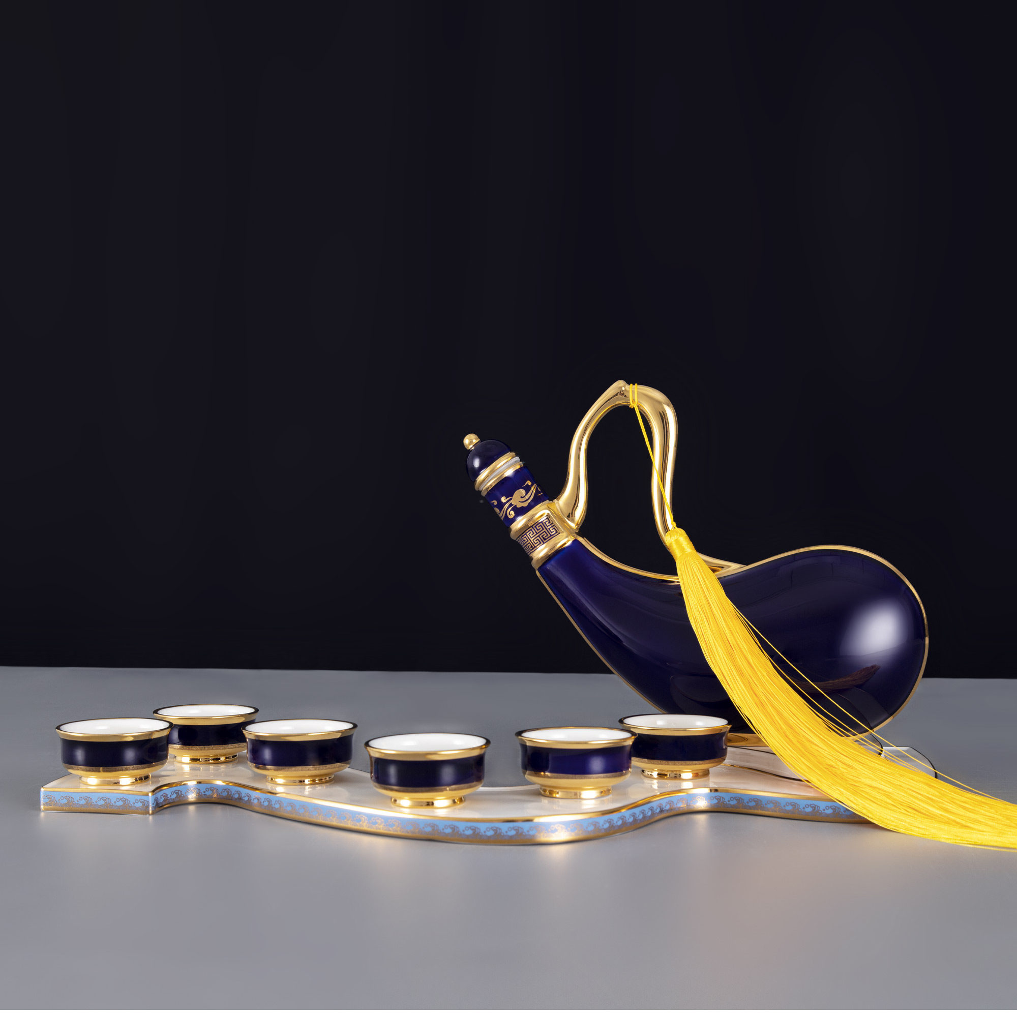 酒具荣朝陶瓷套装内蒙特色皮囊创意酒壶酒杯蒙古族皮囊酒壶