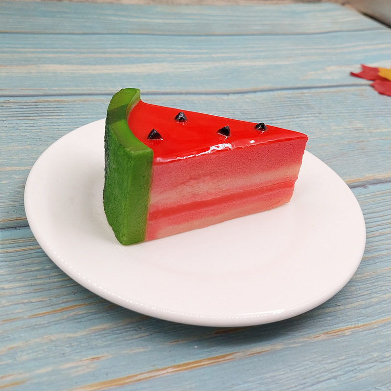 仿真西瓜慕斯冷冻蛋糕咖啡厅糕点装饰品甜品食品仿真水果