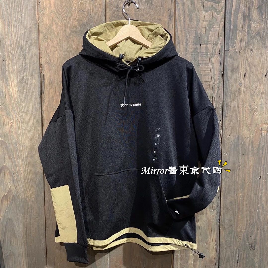 日本实体店 匡威converse连帽套头卫衣男女同款黑白搭配休闲百搭