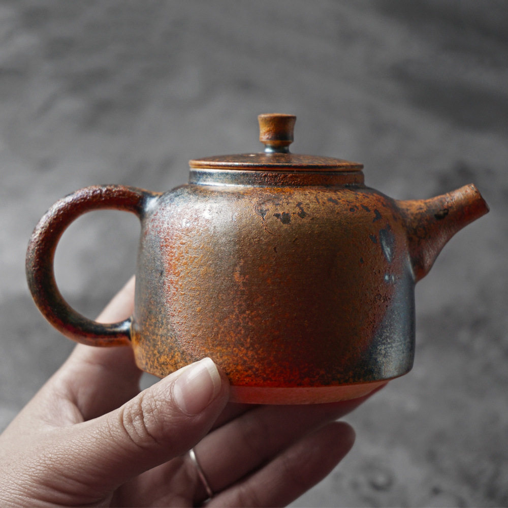 茶壶孤品景德镇柴烧手工柴窑原矿日式泡茶红茶茶壶