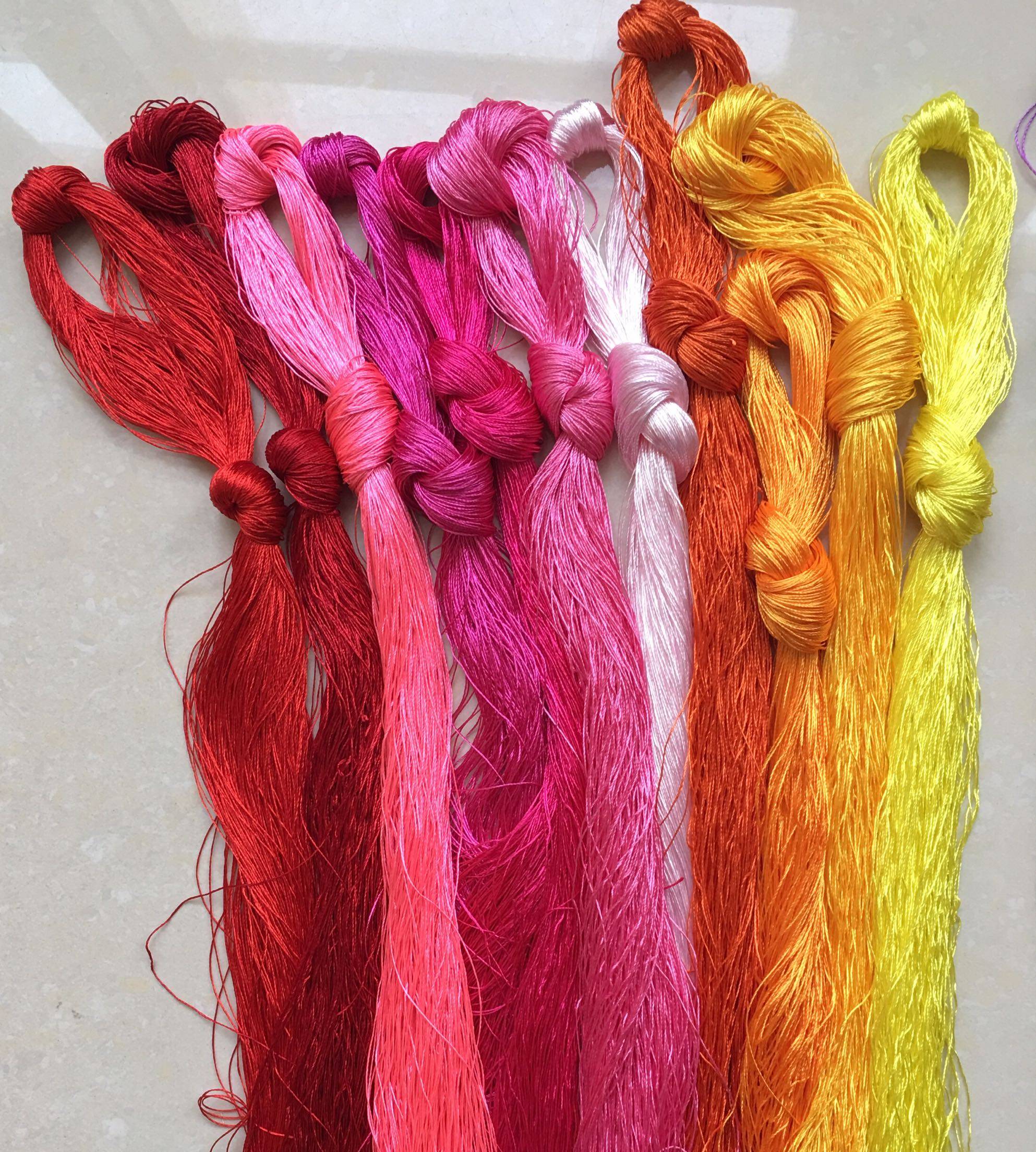 包邮冰丝线手工绣花绣花鞋鞋垫刺绣十字绣线丝光线线