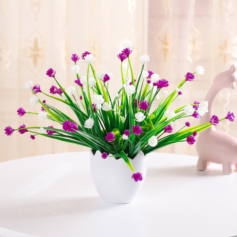 塑料花束装饰花仿防真花假客厅餐桌摆花插花仿真花
