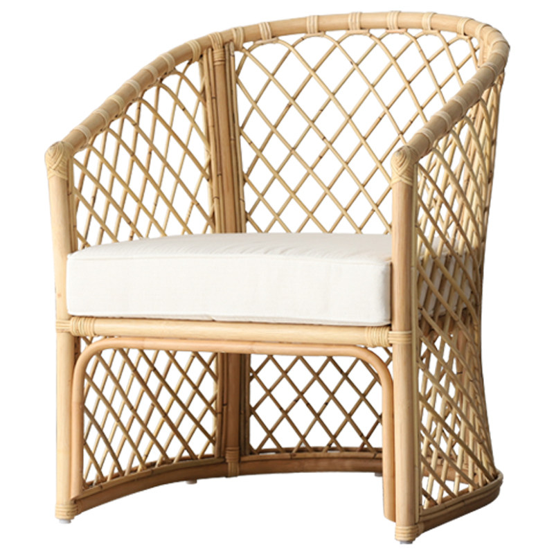 无名村落藤编沙发庭院休闲藤艺编织单人背椅沙发椅