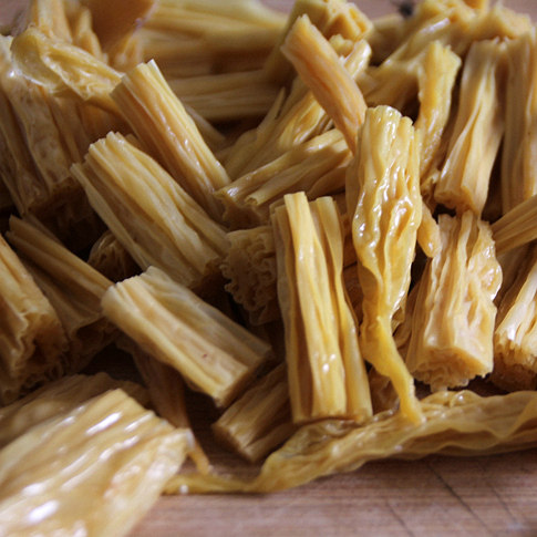 东北农家自制大豆腐竹 油豆皮 豆干 素肉 无添加 油豆腐皮250克