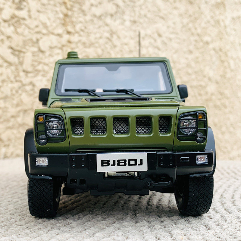 原厂118北京吉普bj80军车版bj80j汽车模型越野车阅兵车收藏