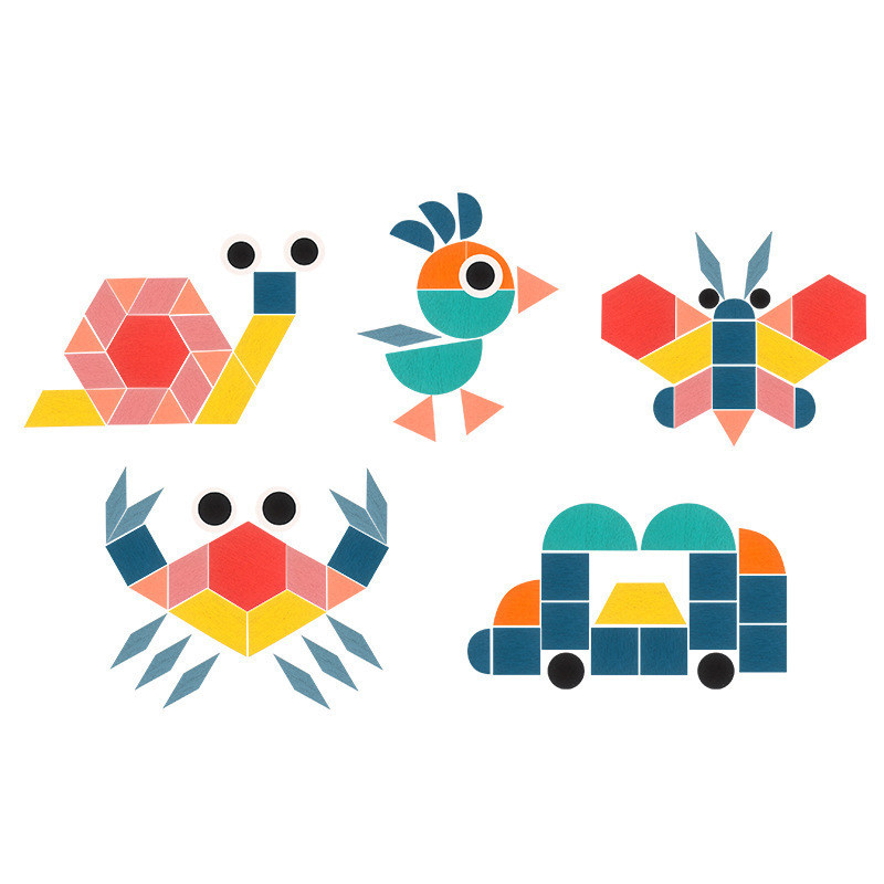 蒙氏早教益智区玩具材料小班创意拼图中班儿童拼图