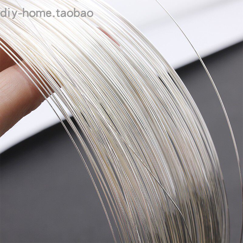 纯银水晶珍珠绕线diy手工银线制作耳环戒指其他diy饰品配件