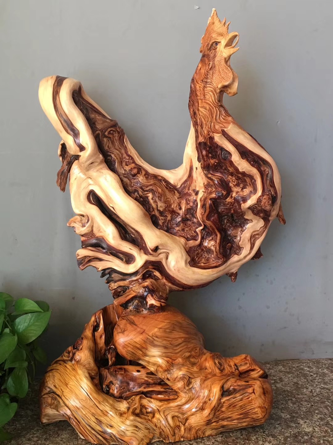 厂家直销太行崖柏根雕摆件天然随形客厅花架根雕