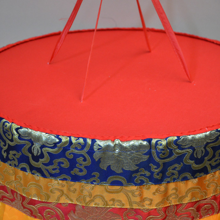 藏式酒店店铺居家佛堂装饰布五色五色尖角宝伞佛教工艺品