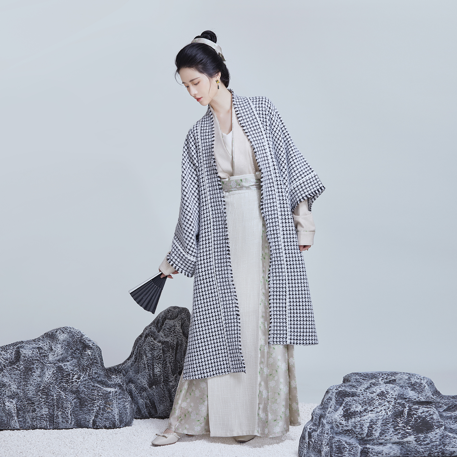 现货寒江雪织造原创汉服宋制长干寺长衫飞机袖上汉服