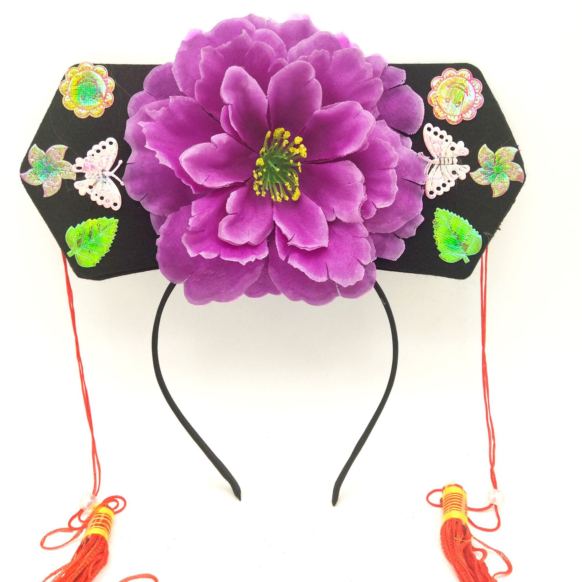 格格发箍清朝头饰旗头伴郎结婚接亲整蛊道具发饰