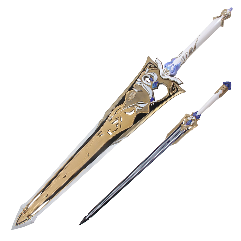 现货uwowo悠窝窝剑三 藏剑橙武重剑轻剑弱水 西天聆雪cos道具武器