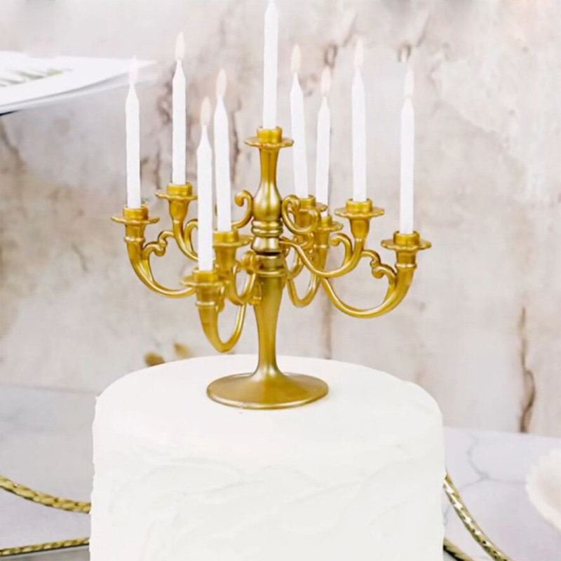 蛋糕蜡烛复古欧式奢华烛台生日蛋糕浪漫创意装饰节日装扮用品