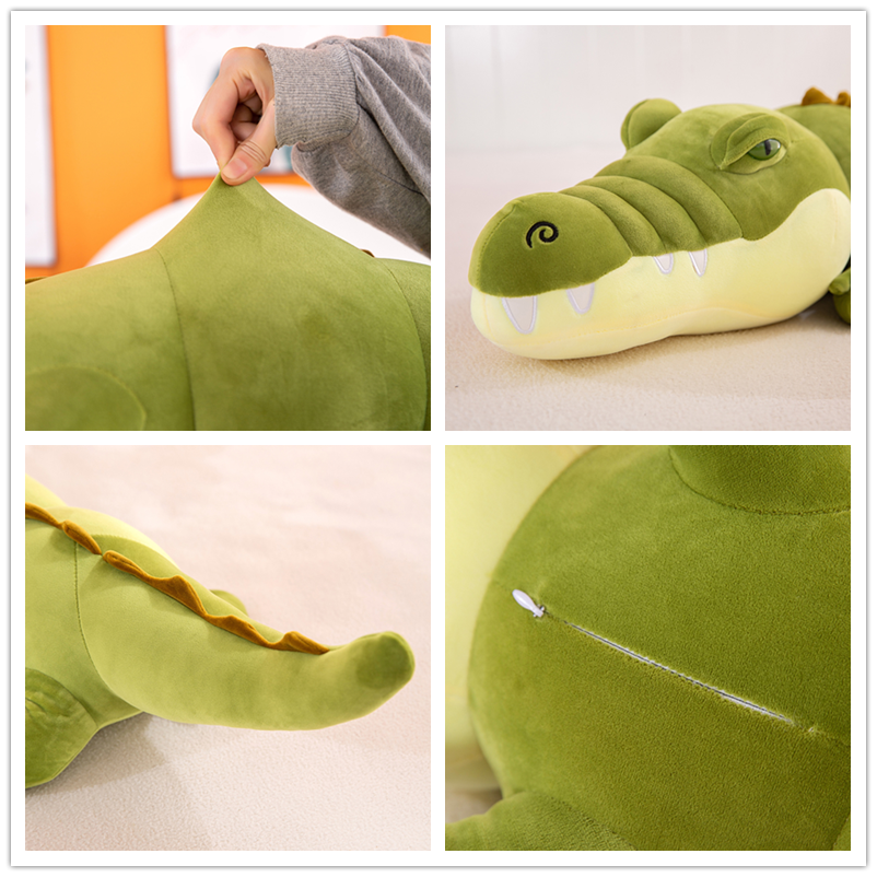 鳄鱼公仔毛绒玩具床上睡觉夹腿抱枕长条玩偶布娃娃毛绒