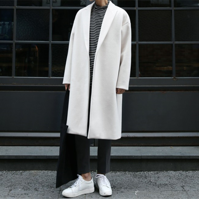 Autumn and winter woolen coat men's long section, knee loose camel, windbreaker male Korean version of the trend cashmere thick woolen coat Autumn and winter woolen coat men's long section, knee loose camel, windbreaker male Korean version of the trend cashmere thick woolen coat