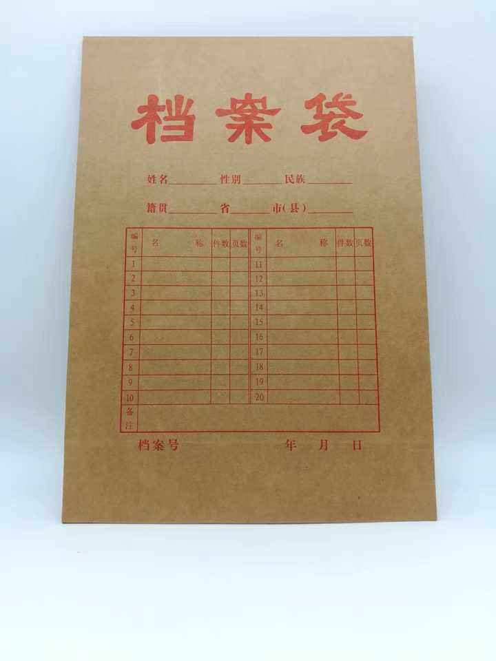 文件袋25个装a4牛皮纸档案加厚资料袋投标学生成长记录档案袋