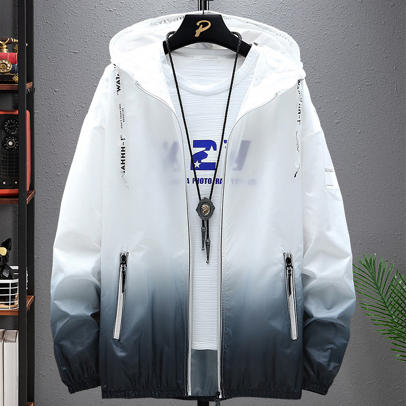 2022防晒衣男透气冰丝夏季男士钓鱼防晒服青少年薄款风衣开衫外套