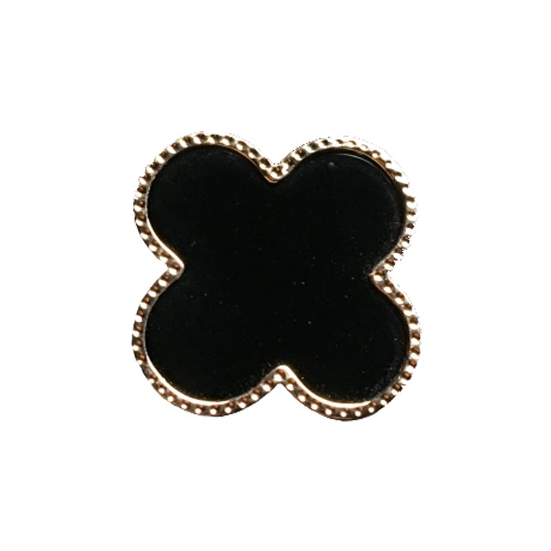 天然玉石翡翠 墨翠黑色幸运四叶草吊坠项链锁骨链女 良人珠宝直播