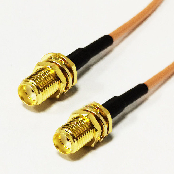 螺纹sma对外孔对外射频smakk母转镀银高温rg316连接线