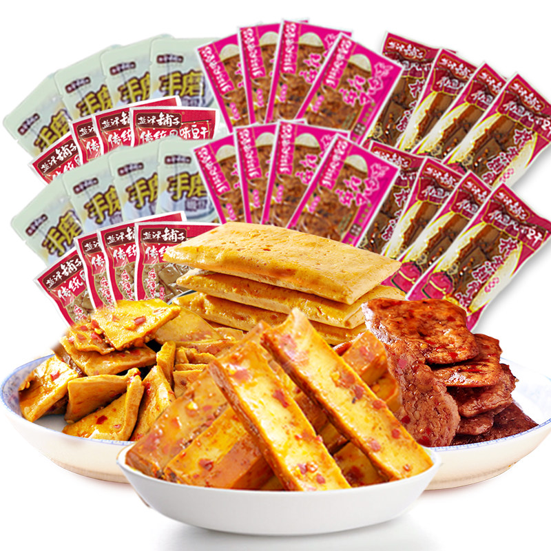 盐津铺子豆干手撕嫩豆干散称500g手磨豆腐干香干零食小吃小包装