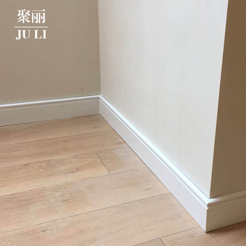 实木踢脚聚丽墙脚简约平板白色烤漆地脚6cm踢脚线