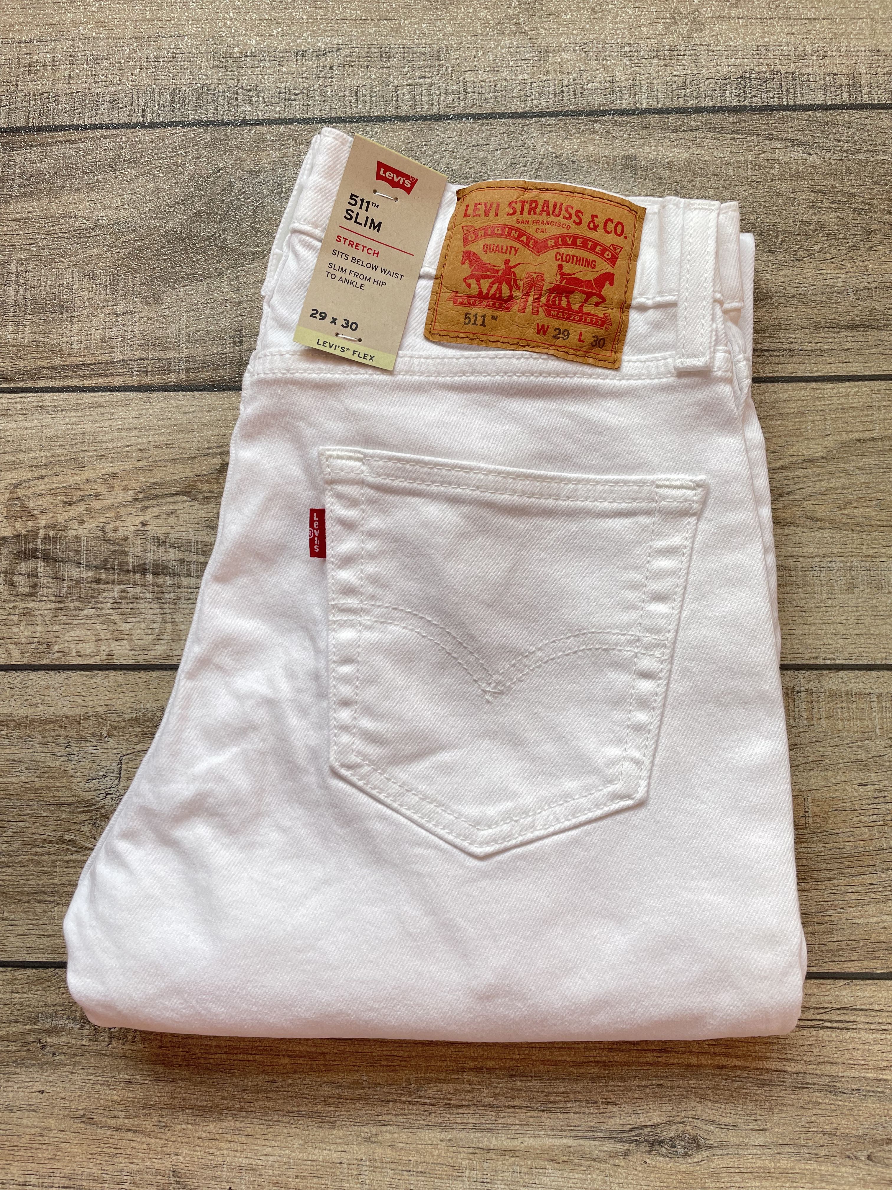 美国正品Levis李维斯男士511修身直筒白色牛仔裤04511-1943