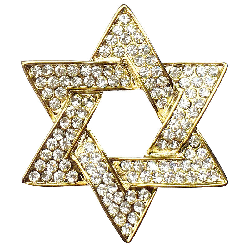 六芒星胸针男高档胸花奢华领针潮人徽章胸章饰品西装胸口装饰别针