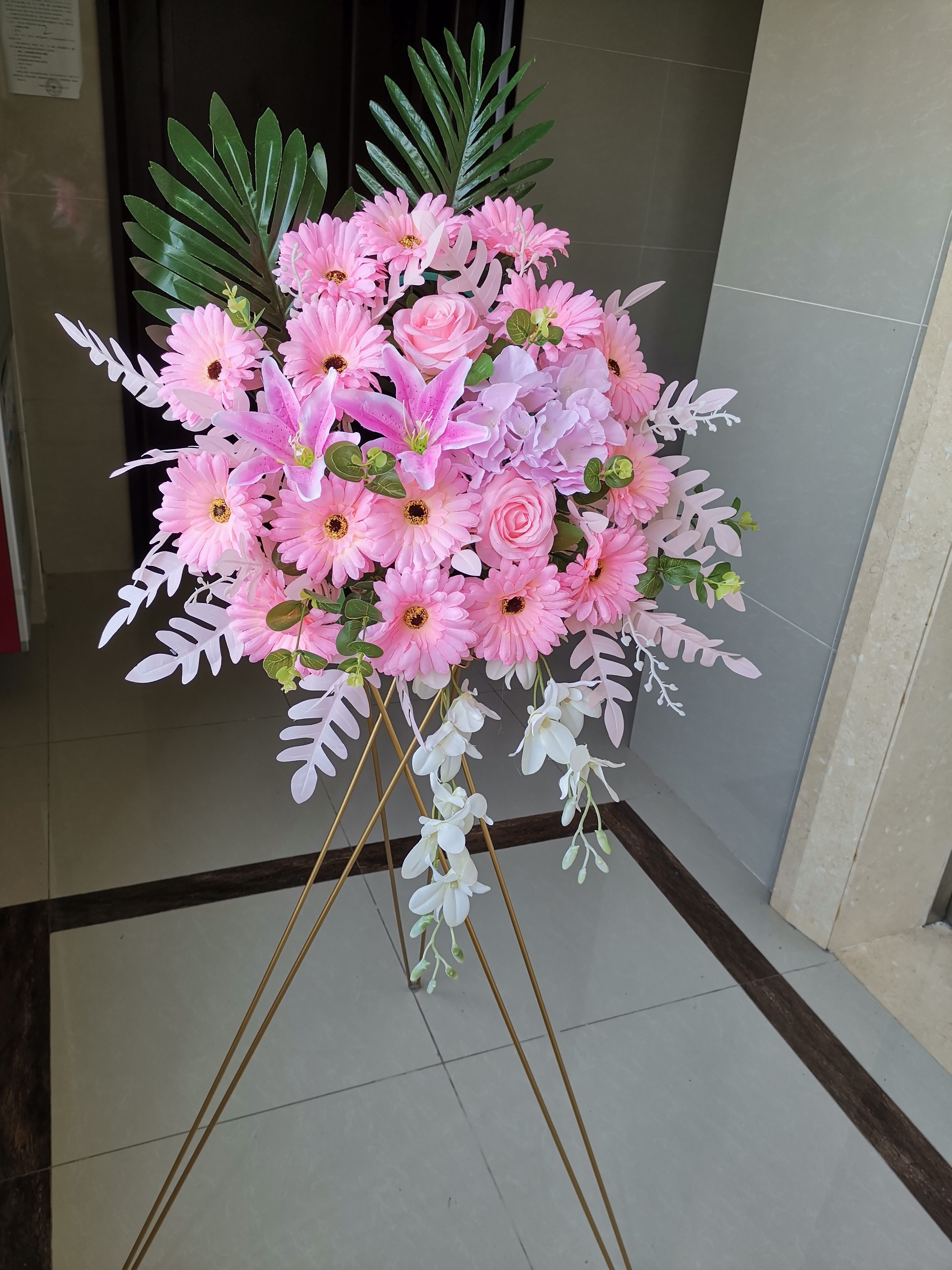 仿真花篮假花塑料干花开业花店店铺门口装饰商务用花