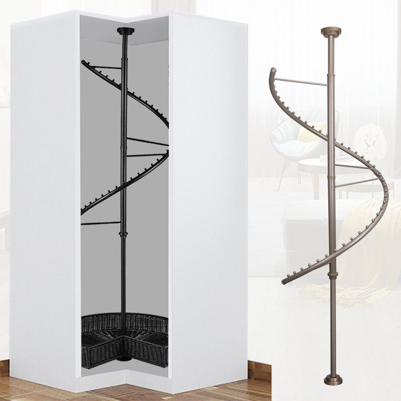 旋转衣架衣柜转角衣帽间拐角360度多功能挂衣柜内柜内裤架