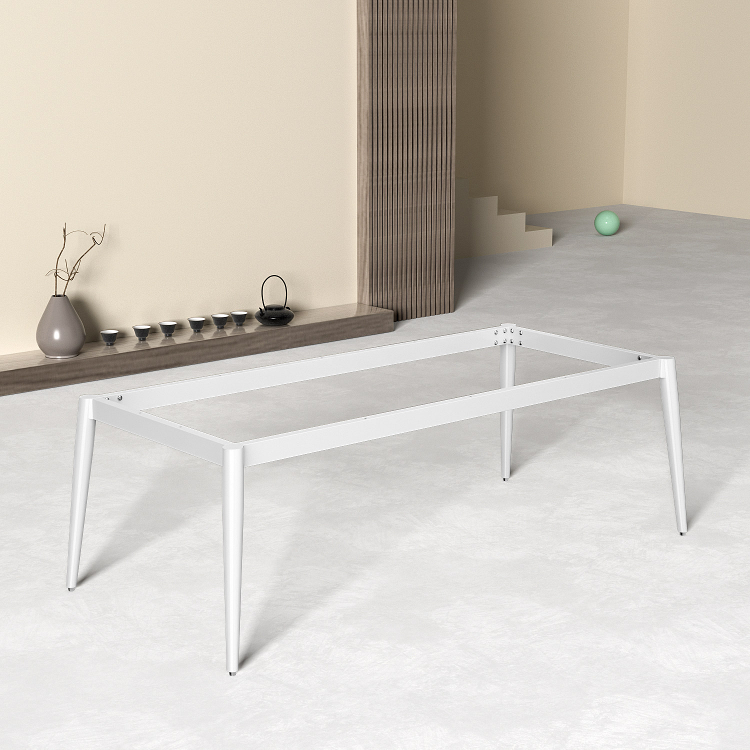 铁艺桌腿支架岩板大理石瓷砖玻璃茶几餐台底座台脚台架