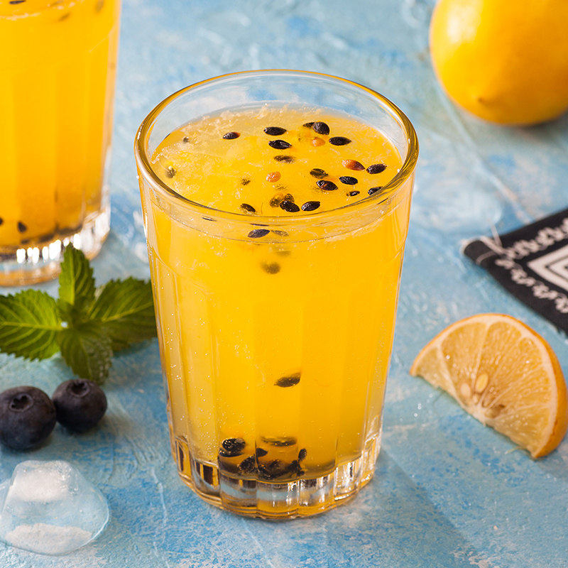 福事多蜂蜜柠檬百香果茶1kg*2罐装冲水喝的饮品果花茶组合果茶酱