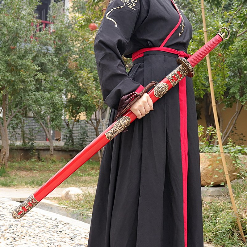 花木兰佩剑电影复刻同款汉剑环首剑手工刀剑