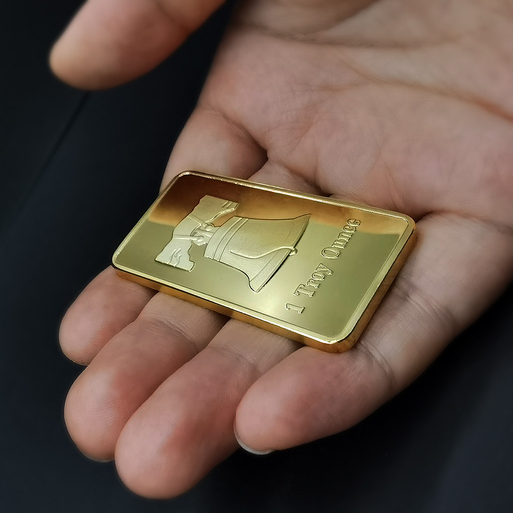 美国钟镀金块金条纪念章金衡盎司troyounce富贵创意