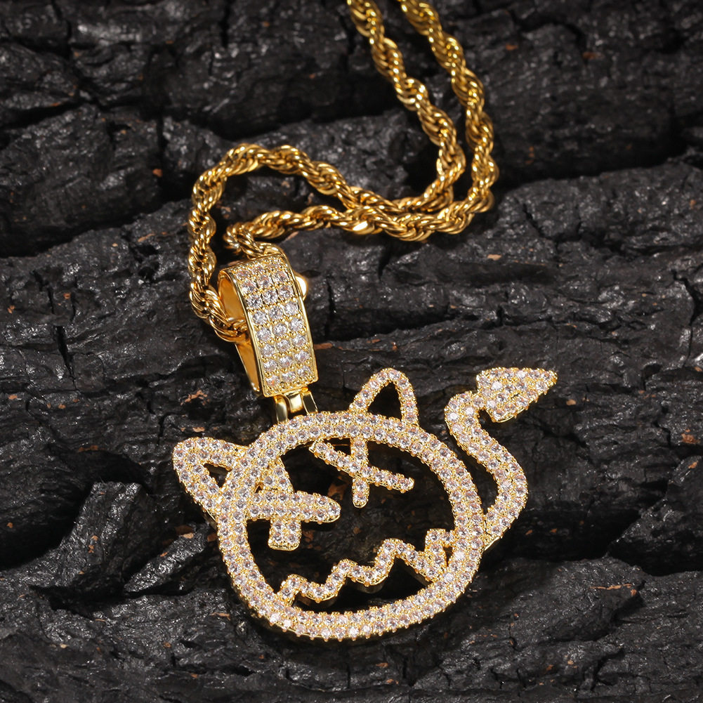 抖音小鬼王琳凯同款小恶魔项链潮牌嘻哈情侣锁骨项链