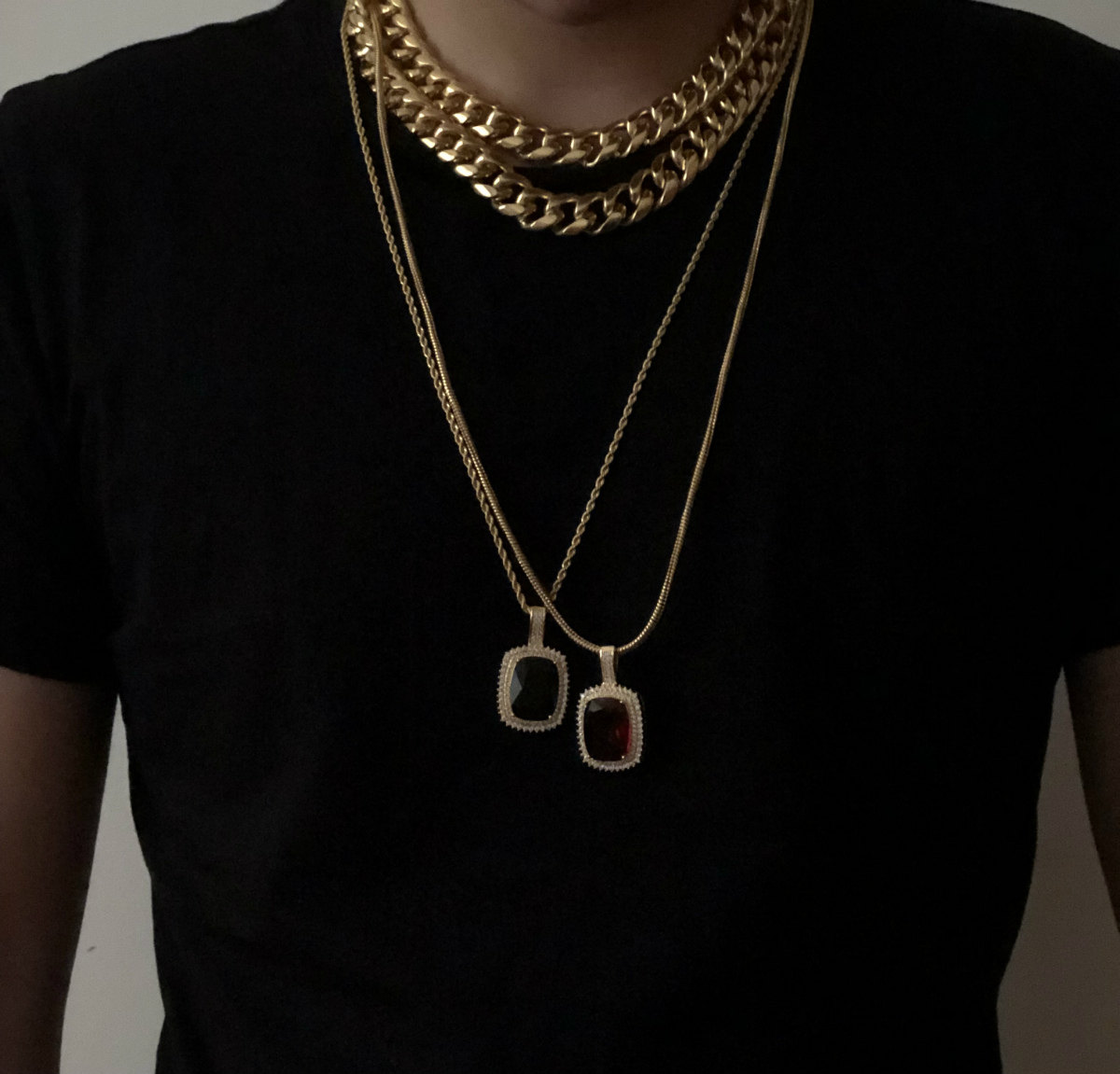 马思唯同款hiphop 说唱嘻哈古巴链吊坠项链xxxtentacion 45cm颈链