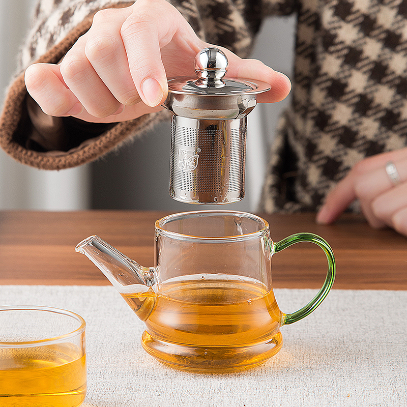 防爆耐高温玻璃加厚小茶壶泡茶家用 茶具单壶 一个人用迷你办公室