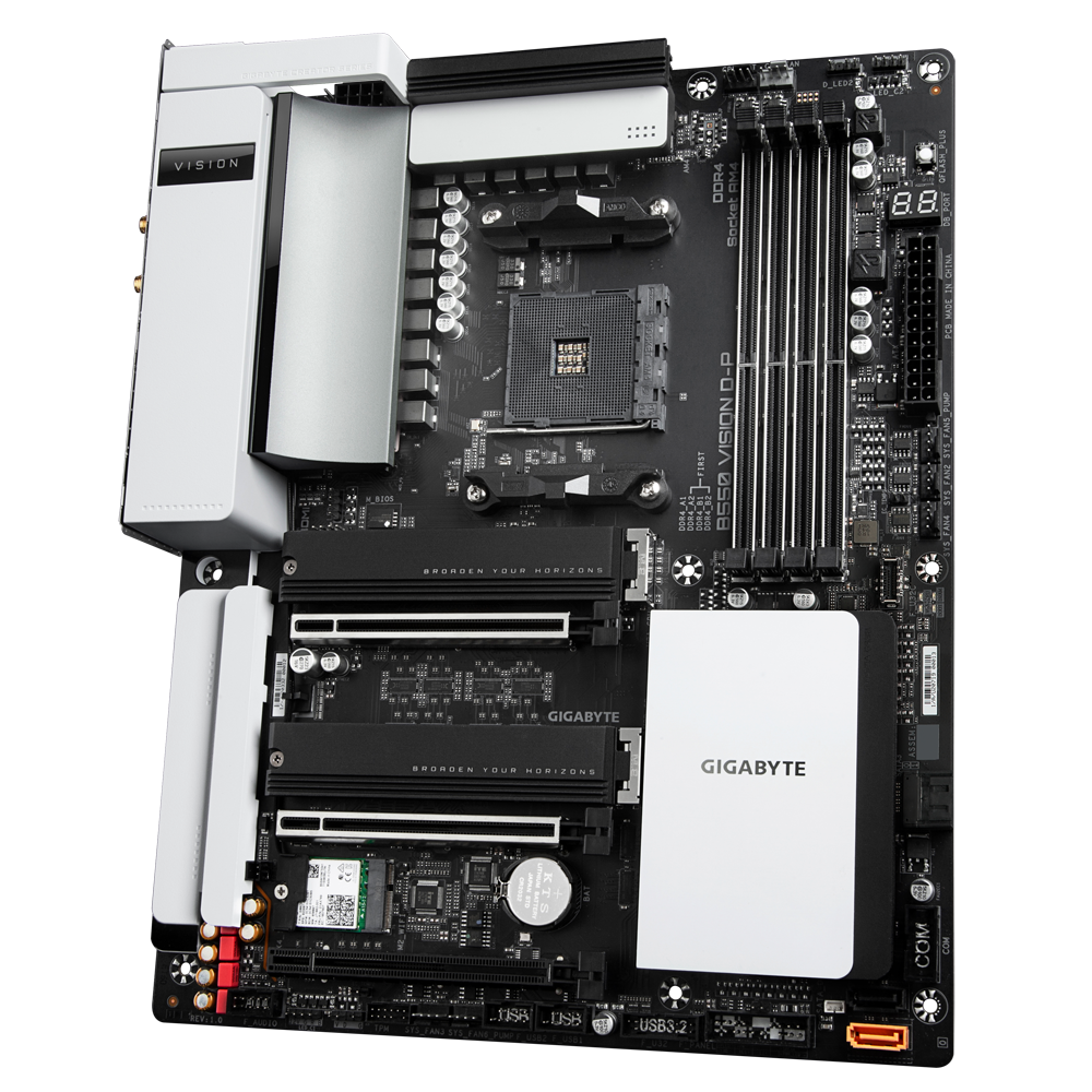 技嘉b550 vision d-p设计师主板 3d渲染搭配r9 5950x 5900x 5800x